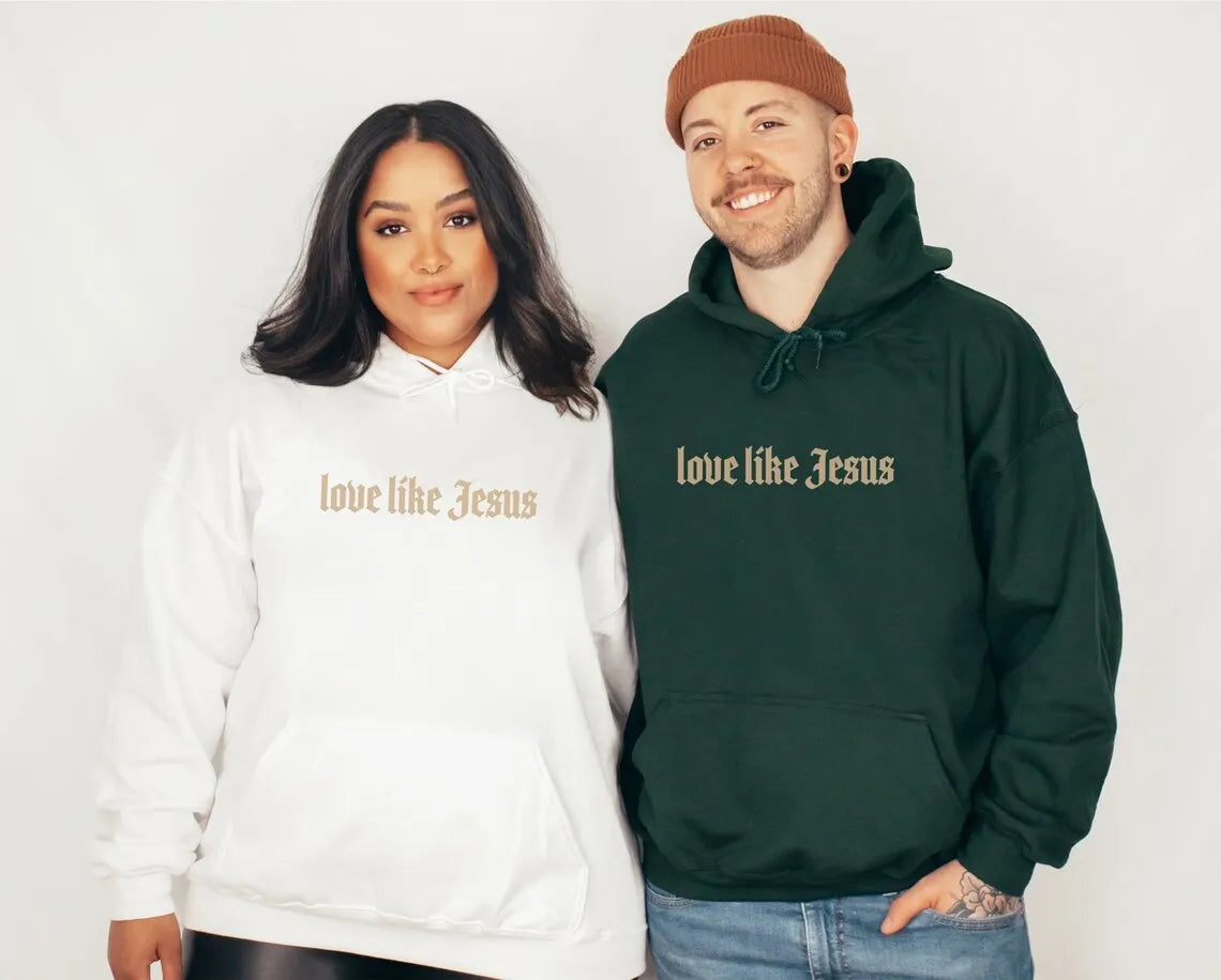 Sweat à capuche Love Like Jesus pour homme et femme, style hip-hop, comfortable, polaire, épais et chaud