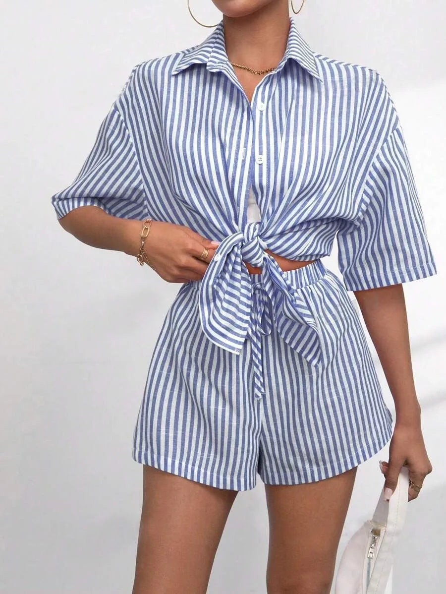 Set for spring and summer, featuring a collared button up cardigan LADYLYS