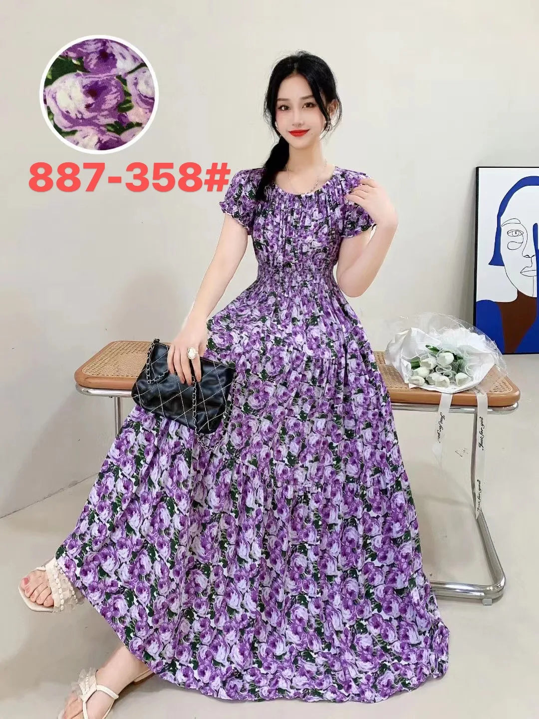 Women Summer Indian Clothes Bohemian Cotton Linen Floral dress LADYLYS
