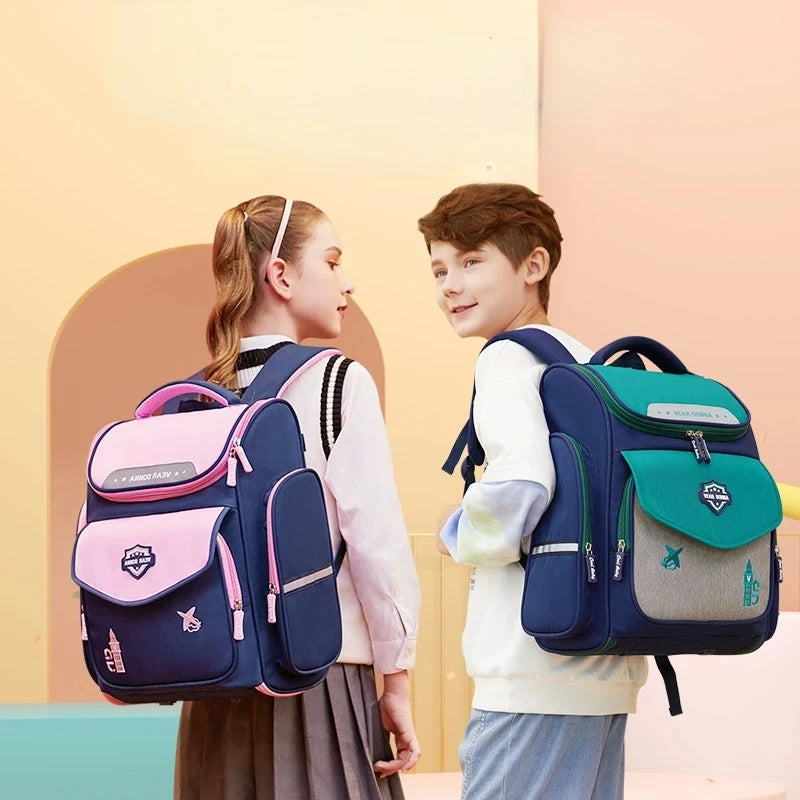 Sacs d'école imperméables pour enfants, sac à dos pour garçons et filles, cartable orthopédique