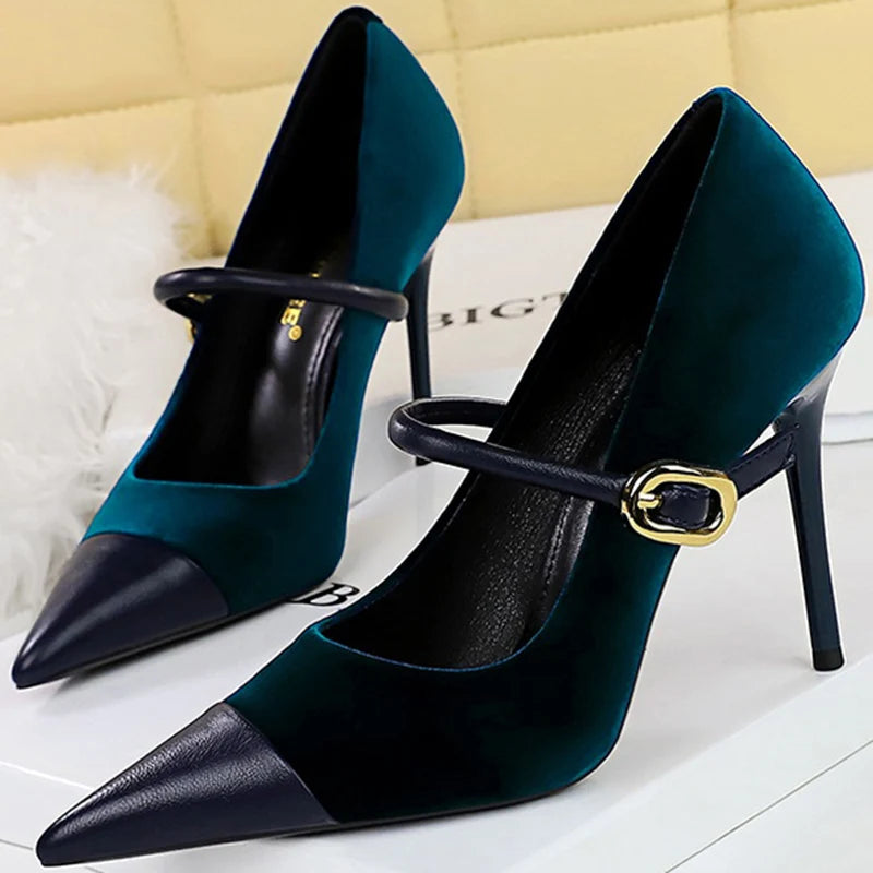 Escarpins Rupert Sanderson Talons Hauts – Vert Et Blanc – Taille EU 37,5 – Occasion Parfait état