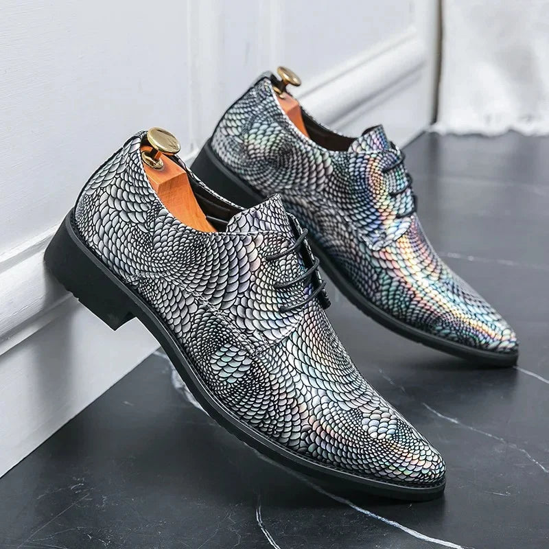 Casual Men's Leather Shoes Plus Size New Model Pointed Trendy Style LADYLYS