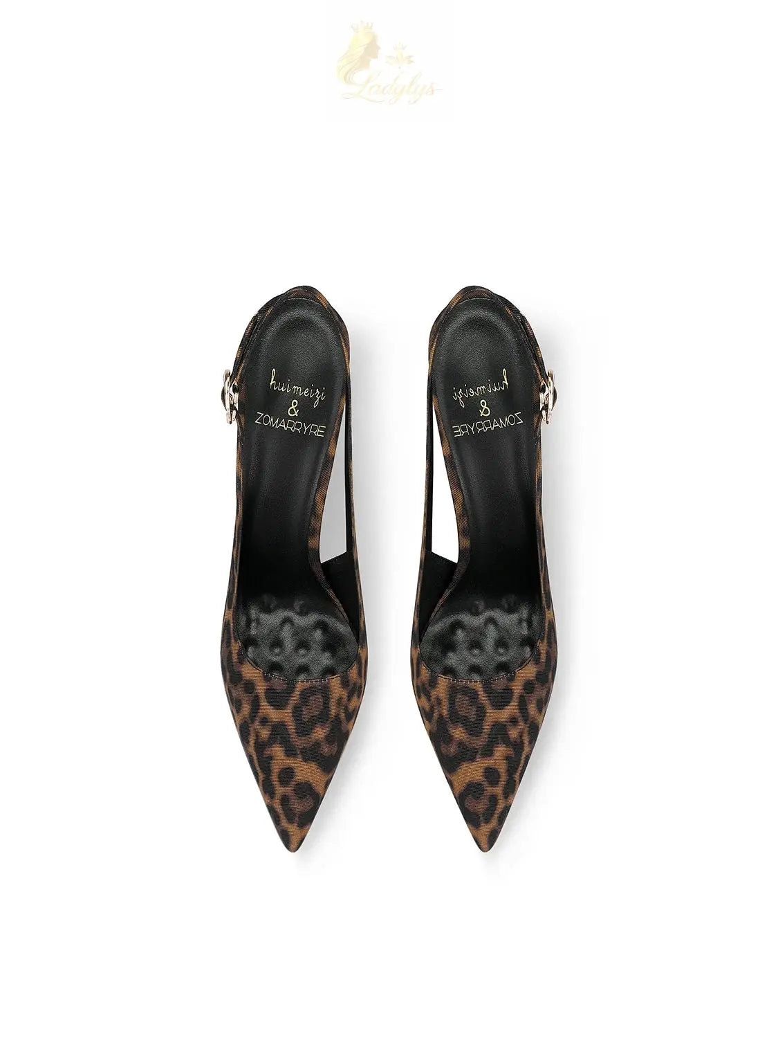 Leopard Pattern Pointed French Luxury Small Comfortable Thin Heel Versatile High Heel Sandals for Women LADYLYS