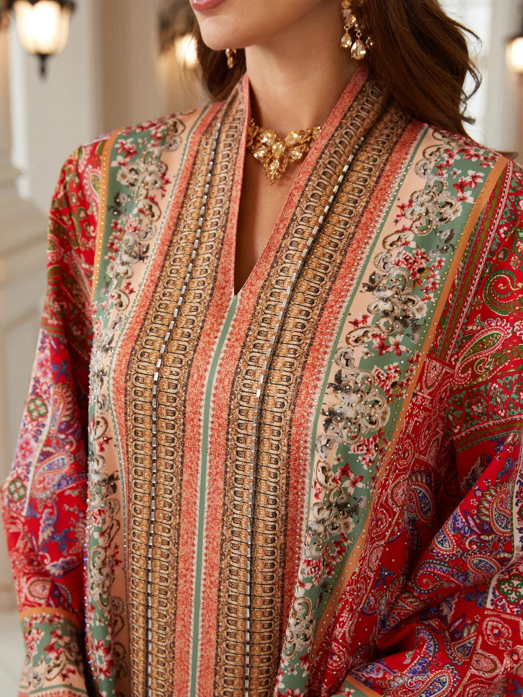 Luxurious Abaya Embroidered Floral Pullover Abaya Conservative Long Sleeve Dubai Embroidered Galabiyat LADYLYS