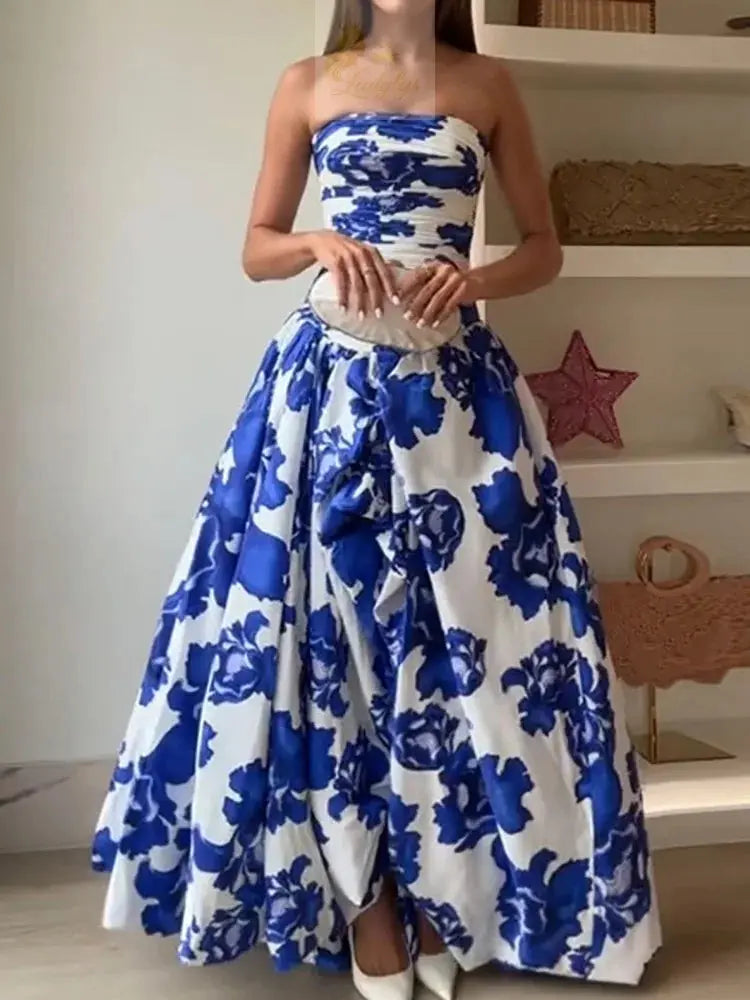 Strapless Fashion Simple Chic Party Maxi Dress LADYLYS