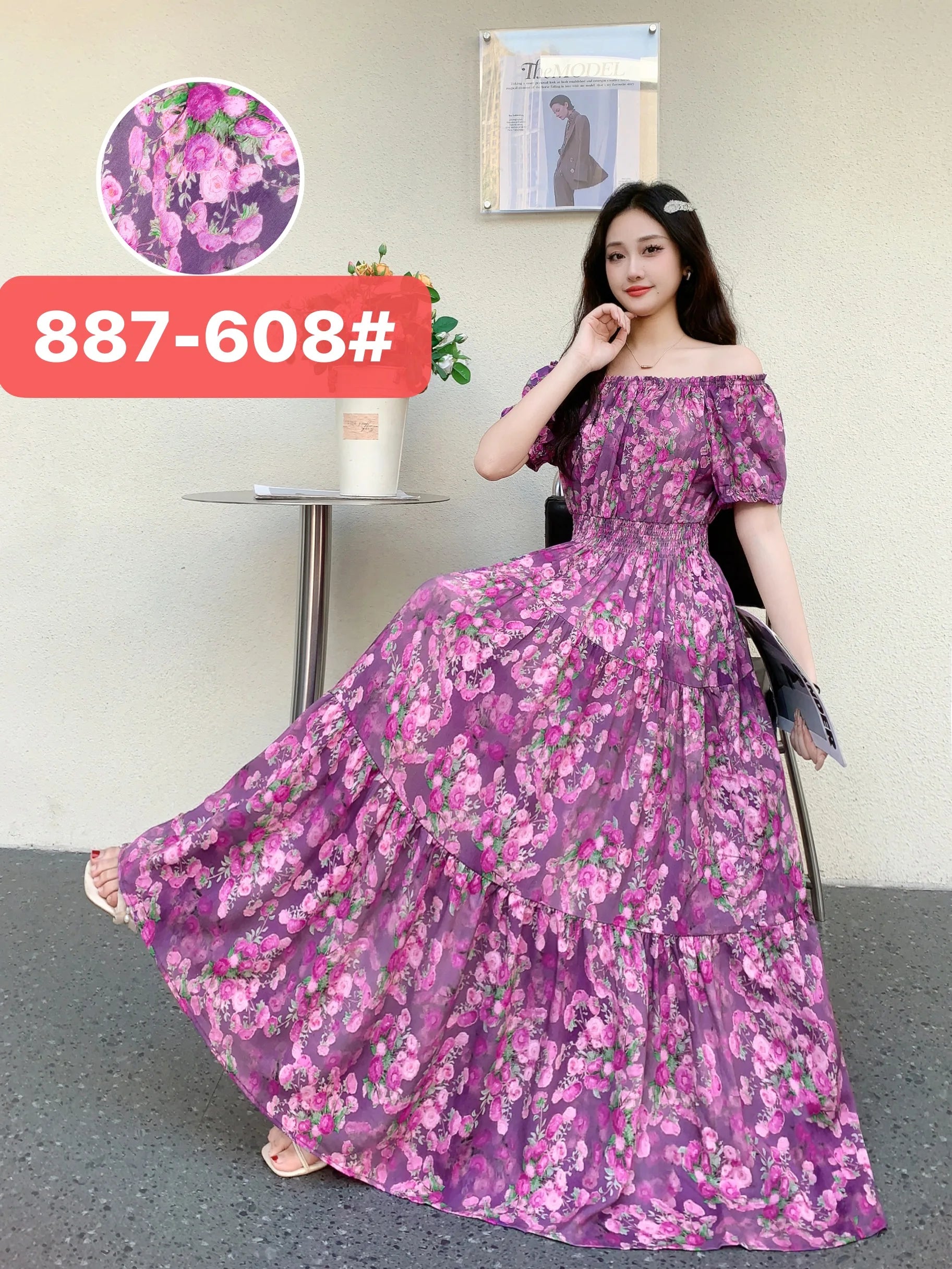 Women Summer Indian Clothes Bohemian Cotton Linen Floral dress LADYLYS