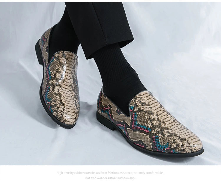 Serpentine Leather Casual Social Shoes LADYLYS