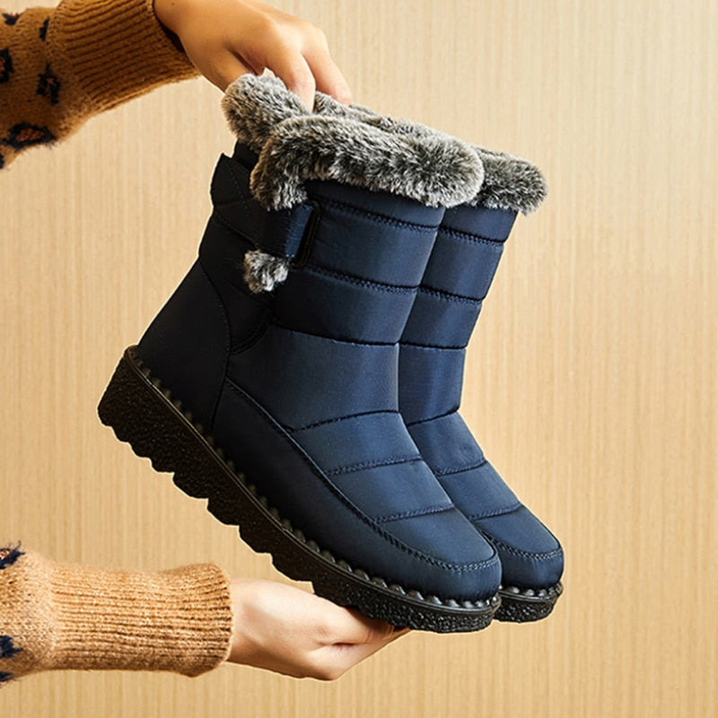 Chaussures Bottes d'hiver imperméables fausse fourrure